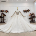 Jancember HTL1551 Wedding Dress Luxury Crystal Beaded Tulle Ball Gown Wedding Dresses